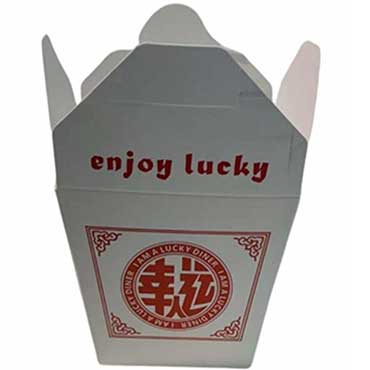 Lucky 8号无铁丝纸餐盒 (1000个)  Lucky #8 Non-Wired Paper Food Box (1000 pcs)